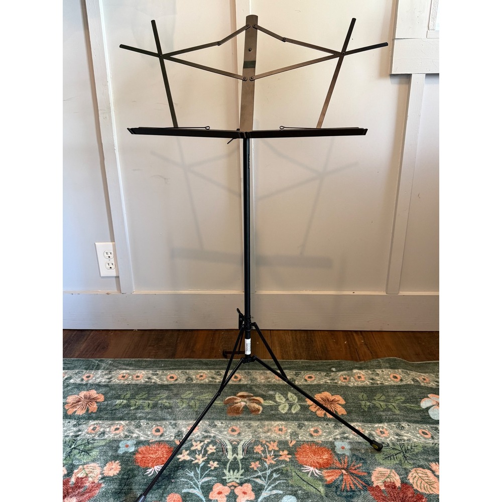 Titan TMS20BK Folding Music Stand Tripod Base Portable Sheet Music Holder Black